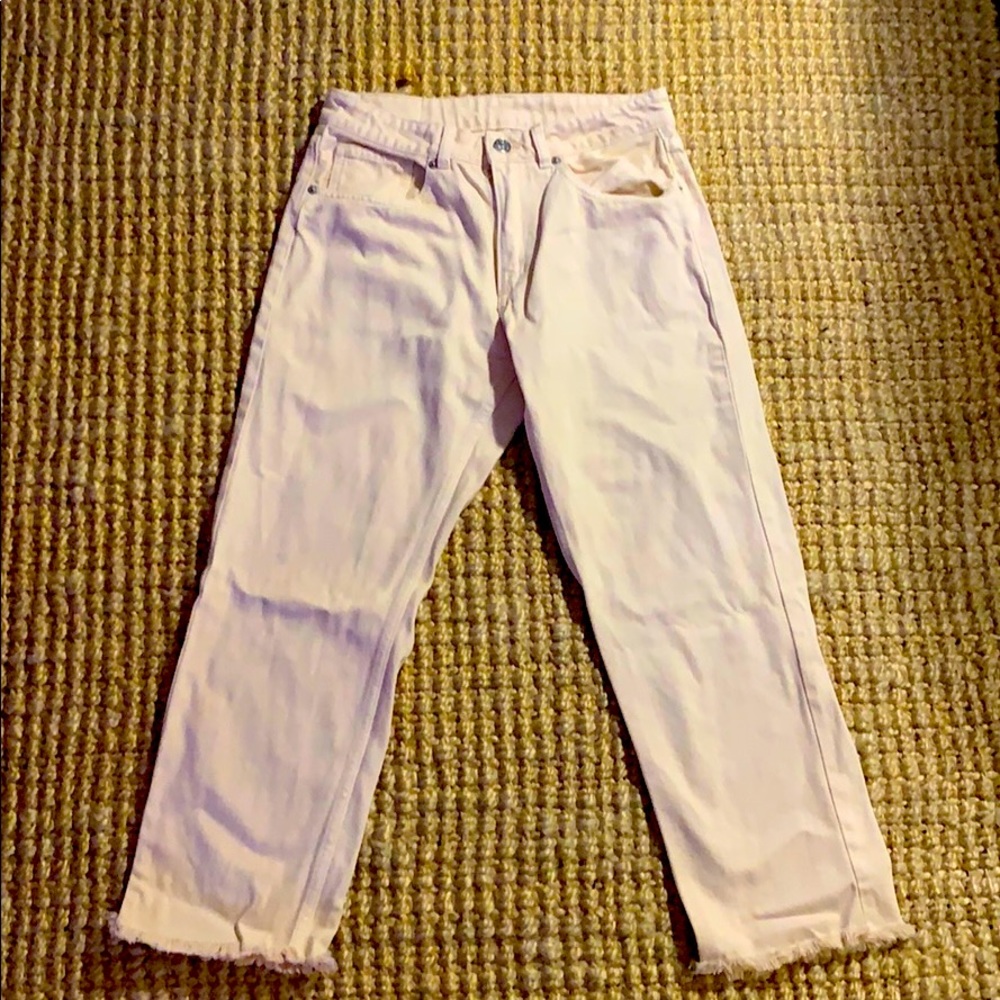 Light pink / beige denim